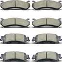Front Rear Ceramic Brake Pads 8 Pieces Set fit for Chevroletfor 1999-2006 Silverado 1500,2003-2005 Astro,2000-2001 Tahoe,for GMCfor 1999-2006 Sierra 1500,2003-2005 Safari,2000-2002 Yukon