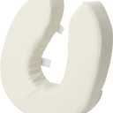 DMI Raised Toilet Seat Toilet, Toilet Seat Riser, Seat Cushion and Toilet Seat Cover to Add Extra Padding to the Toilet Seat while Relieving Pressure, 2 Inch Pad, White