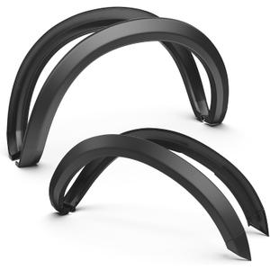 KUIPERAUTO OE Factory Fender Flares Compatible for 2010-2017 Dodge Ram 2500 3500 (Not for Dually or Chassis Cab Models) Smooth Black Paintable Wheel Flare Front Rear 4PCS