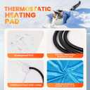 Heated Cat House for Outside, Waterproof Outdoor Cat Shelter with Thermostatic Pet Heating Pad for Winter, Large Elevated Pet Hetaing Bed with Rmoveable Canopy for All Seasons