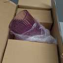 Ninehaoou 6 Pcs (H:7" W:4") Embossed Flower Vase Pedestal Glass Vase Big Base Thickened Crystal Vintage Vases for Valentines Day Wedding Home Decor Table Centerpiece House Warming Gifts(Purple)