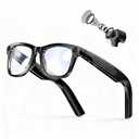 EarlySincere 4K Video Recording Glasses with EIS Stabilization, AI Smart Glasses with Camera and ChatGPT Voice Assistant, 8MP HD Wearable Camera, Bluetooth 5.4 Audio, 15H Playtime, TR90 Durable Frame