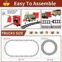 Electric Train Set for Kids Ages 4-8, Complete Toy Train with Lights & Sounds, Train Toys with Cars & Tracks for Christmas and All-Year Play
