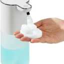 Automatic Soap Dispenser - Touchless Foaming Kids Hand Soap Bottle - Rechargeable Hands Free Pump for Bathroom or Kitchen with Wall Mount Hook