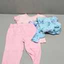 Disney Girls' 4-Piece Snug-fit Cotton Pajama Set, Soft & Cute for Kids (8, Smile Stitch)