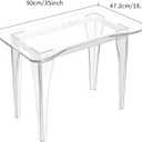 Acrylic Desk,Ergonomic Computer Table, 15mm/0.63inch Thickened Material, Easy Assembly for Office, Living Room, Bedroom, 35.4" L x 18.5''W x 30'' H, 35.5inch