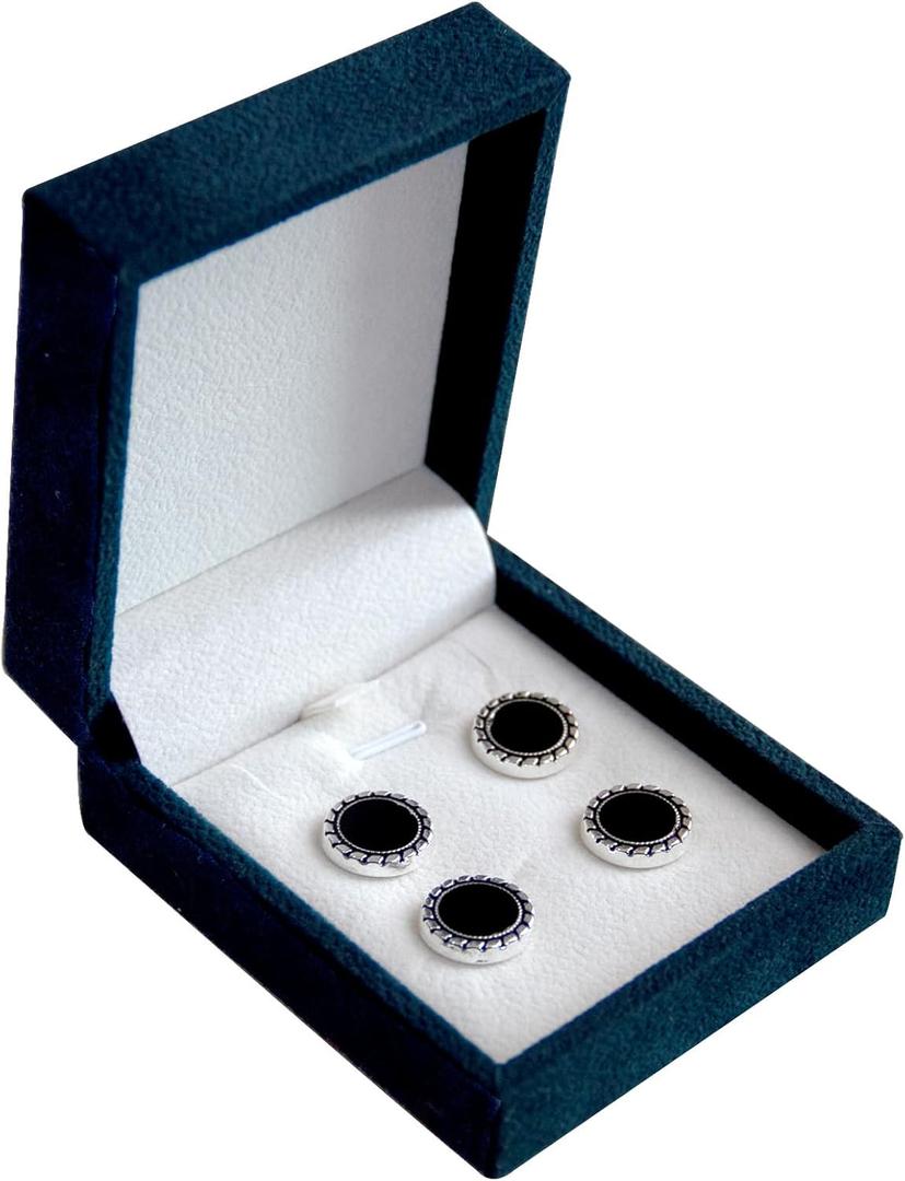 4 PCS Hijab Magnets for Women with Velvet Jewelry Box (Black)