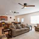36in Black Ceiling Fans with Lights and Remote Modern Indoor Ceiling Fan with Light Solid Wood Blades, Quite Ceiling Fan for Bedroom Office Living Room