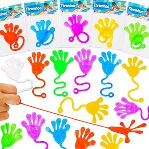 38 Pcs Sticky Hands For Kids Party Favor Goodie Bag Stuffer Stretchy Treasure Box Toy Exchange Classroom Prize Bulk Toy Pinata Filler School Gift Bag Small Favors Slap Hand Christmas Party Supplies