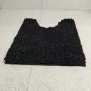 Toilet Rugs U-Shaped 24x20, Soft Absorbent Non-Slip Contour Bathroom Rugs for Toilet, Machine Washable Contoured Bath Mats, Black