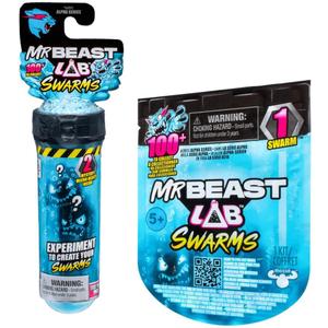Mr. Beast Lab Swarms Test Tube 2 Pack, 1 inch Themed Swarms Collectible with Swarms Mr. Beast Lab La Mystery 1 Inch Figure Single Pack, 1 Pack