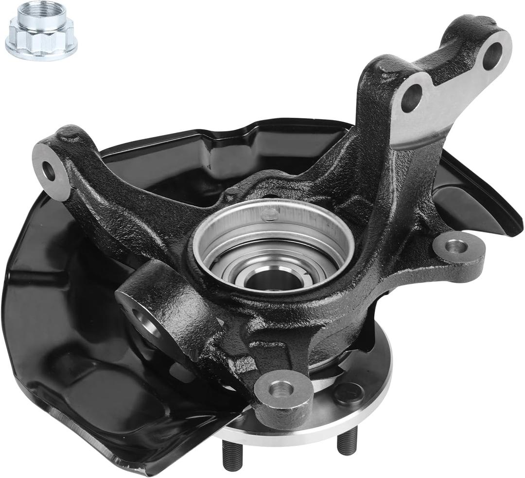 Front Left Steering Knuckle & Wheel Bearing Hub Assembly for Toyota Sienna 2004-2010, 698-425, 698425, 4321208010, 435020E030, 47782-08020, 90080-36193, Only for FWD, Driver Side