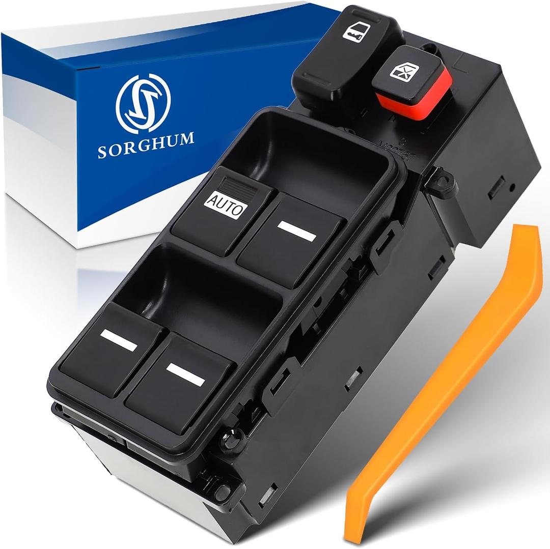 Sorghum Power Window Switch Driver Side - Master Window Switch Compatible with 2003-2007 Honda Accord 2005-2008 Odyssey 23 Pins Replace# 35750-SDA-H12 35750-SHJ-A24