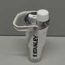 STANLEY Vitalize Shaker Bottle 20 oz | Leakproof Insulated Stainless Steel Shaker Cup | Base Storage and Twist On Fast Flow Lid | Protein Shakes and Pre Workout Powder | BPA-Free | Chalk