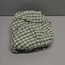 Romanstile Gingham Ruffled Tablecloth Rectangle - Waterproof Linen Cotton Checkered Table Cloth, Outdoor Plaid Table Cover for Picnic, Camping, Party - 60 x 84 Inch, Sage