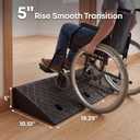 5" Rise Threshold Ramps for Doorways, Curb Ramps for Driveway 2 Pack, 6614lbs Capacity Portable Rubber Wheelchair Ramp, Driveway Ramp for Car, Cart, Hand Truck, Motorcycle, Bikes, Dollies