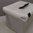 Pendaflex Portable File Box, Frosted White, Hinged Lid with Double Latch Closure(41745AMZ)