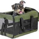 Conlun Cat Carrier Airline Approved, SoftSided Dog Carrier with Inner Safety Leash, Pet Transport Carrier for Small-Medium Cats, Puppies up to 15 Lbs, Collapsible Travel Kitten Carrier Bag BlackM