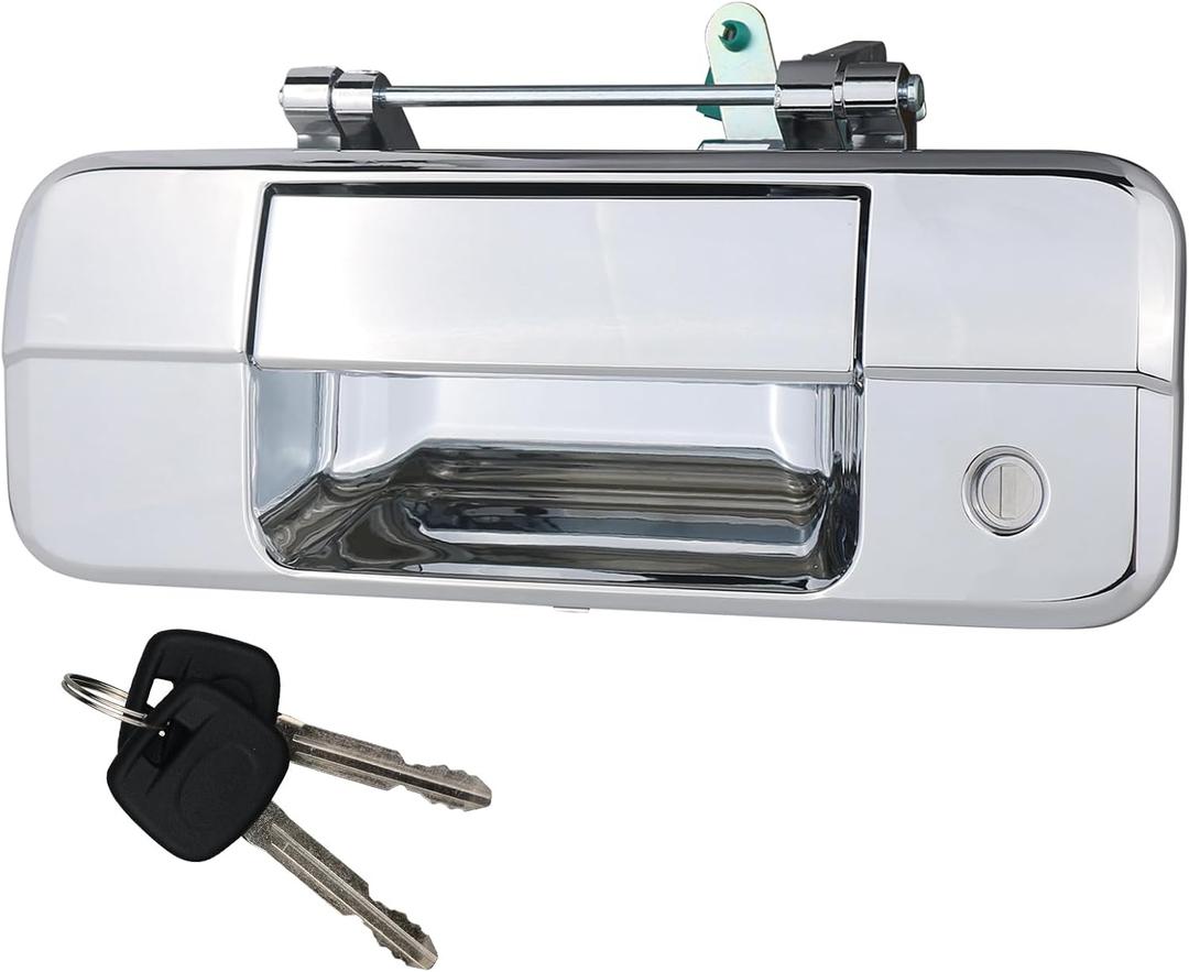 Osompar Exterior Tailgate Handle with Keyhole for Toyota Tundra 2007-2013 Lock Cylinder Liftgate Latch Handle Assembly