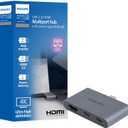 Philips USB-C Multiport Hub, with 4K HDMI Display, 10bps and 2 5Gbps USB-A Data Ports, 100 Watt Power delivery, Multi Device Connector, for Phone, Tablet or Laptop, Gray/Silver, SWL3303M/37