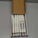 Homemory 12 Pcs Plastic Flameless Taper Candles with Remote Timer Dimmer, White Taper Candles Battery Operated with Flickering Flame Light Lifelike Led Candlesticks for Indoor Decoration 9.6 Inches