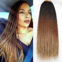 VIOLET Senegalese Twist Crochet Hair For Black Women 18 Inch Long Pre Twisted Twist Crochet Hair 20 Strands/Pack Pre-Looped Crochet Braids For Black Women 9 Packs Twist Hair (1B/30/27)