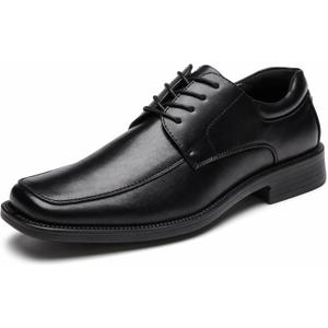 DECARSDZ Mens Square Toe Dress Shoes, Business Casual Oxford for Office Work, Lightweight Comfortable Formal Shoes (11, Balck025)