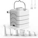 Mini Portable Air Pump for Inflatables,USB Rechargeable Air Mattress inflator with Camping Lantern for Sleeping Pads, Travel, Pool Floats, Inflatable Toys