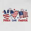 4th of July Shirts Women:Premium Cotton Crewneck USA American Flag Patriotic Short Sleeved T-Shirt (White, L)