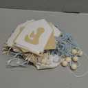 1/2 Birthday Boy Half Birthday Decorations - Half Way to One Banner Cake Topper Tassel Wood Bead High Chair Banner Hat for Boys and Girls 6 Months Birthday Decorations Party Supplies (Baby Blue)