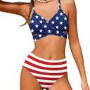 Girls Swimsuit Bikini Set,Criss Cross Bathing Suits for Girl Two Piece Solid Color Girls' Swimwear for 7-16 Years