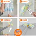 Swiffer Duster Kit with 6 ft Super Extendable Handle, Heavy Duty Starter Kit with 8 Refills