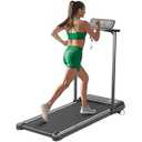 Walking Pad Treadmill with Handle Bar, Compact Portable Treadmills for Home Small, Electric Walking Pads with Handles, 3.5HP Quiet and LED Display, 400 LBS Capacity