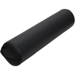 ForPro Full Round Bolster Pillow, Black, Oil and Stain-Resistant, for Massage and Yoga, 6 R x 26 L