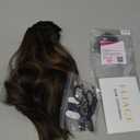 Clip in Hair Extensions, 6 PCS Natural & Soft Hair & Blends Well Lonng Wavy Hairpieces(20inch, 6pcs, Black&Dark mix light brown)