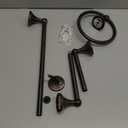 4 Piece Antique Bathroom Hardware Accessories Set Oil Rubbed Bronze,24 Inch Towel Bar Set,Towel Rack Set,Bathroom Towel Holder Set