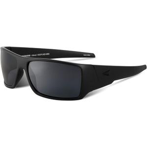 KastKing Iditarod Polarized Sport Sunglasses for Men and Women, Ideal for Driving Fishing Cycling and Running, UV Protection (A: Matte Black Frame, Smoke Lens)