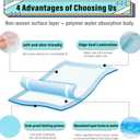 100 Pcs Disposable Changing Pads, Super Absorbent Portable Diaper Change Pads for Baby, Soft Leak-Proof Underpads Incontinence Bed Table Pee Mat