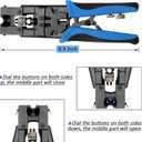 Coax Cable Crimping Kit Adjustable Tool Set Coaxial Cable Crimping Tool for RG59 RG6 F BNC RCA with 20 PCS F Compression Connectors