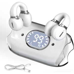 Translation Earbuds Real Time - Ear-Clip AI Language Translator Earbuds - 3-in-1 Translation Earbuds 144 Languages & Accents for Travel, Business, Learning, White