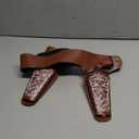 Cowboy Toys Gun and Western Holster Set for Adults, Toy Revolver and Adjustable Belt Halloween Costume Accessory for Men and Women