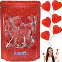 Fruidles Lollipops Double Heart Shaped Flavored, Individually Wrapped 18 Gram Lollipop (480-Pack, Red Double Heart) (EXP 06/08/27)