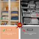 Yociyoga 6-Tier Stackable Closet Organizers and Storage Shelves, Closet Shelf Organizer Basket Bins, Foldable Sweater Storage for Clothes Organizer System, WhitePatent No. 30022416
