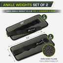 ProsourceFit Ankle/Wrist and Arm/Leg Weights Set of 2, Adjustable Strap 1 lb-5 lb, Adjustable Weight 15 lb, 10 lb, 7 lb for Men and Women