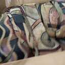 Blazing Needles Patterned Tapestry Swivel Rocker Chair Cushion, 48" x 24", Picasso