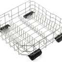 WD28X26099 Lower Dishwasher Rack Replacement Parts for GE Lower Dishrack Dishwasher Roller Wheels GE GDF620HMJ2ES GDF610PMJ4ES GDT530PGD2BB GDF630PSM0SS Built-In Bottom Dish Rack Assembly 1 Pcs