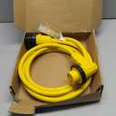 Kanayu 15 FT 30Amp NEMA L5-30P/R RV Power Extension Cord with 90 Grip Handle Locking Female 30Amp Marine Boat Cord Heavy Duty Electrical Power Cable with Seal Collar, 10AWG/3C, ETL Listed