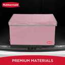 Rubbermaid Car Organizer, Collapsible Trunk Organizer, Multi-Compartment Car Storage Organization for Car Accessories, 2 Compartments With Cover, 21.65"*14.17"*12.2" - Pink