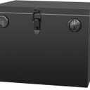Peastorm Trailer RV Marine Battery Box - 12V Waterproof Steel Battery Relocation Kit for Boat, Trolling Motor, Kayak (Group 27 Black)