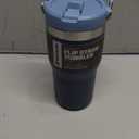 Stanley IceFlow Flip Straw Tumbler with Handle 20 oz | Twist On Lid and Flip Up Straw | Leak Resistant Water Bottle | Insulated Stainless Steel |BPA-Free | Navy